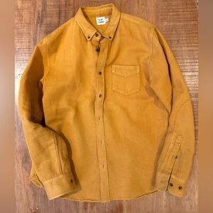 Flint and Tinder Large yellow gold heavy weight button up shirt